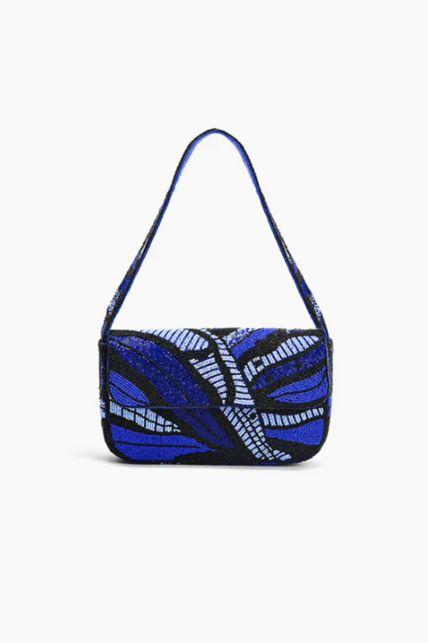 Sapphire Swirl Beaded Bag