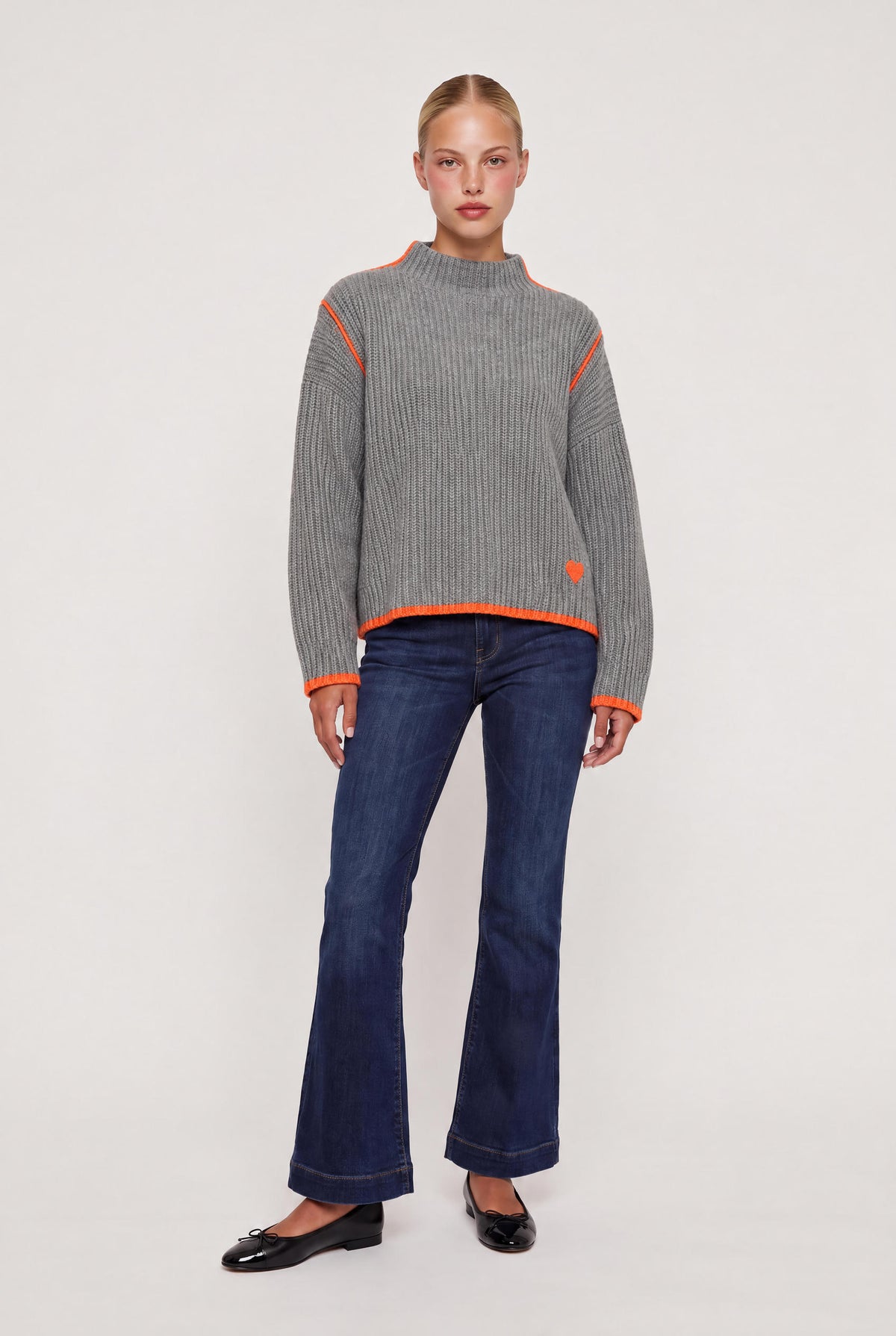 model wearing Marley Cashmere Sweater posing Front View