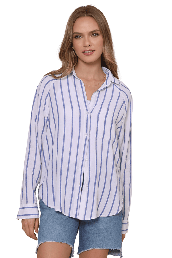 The Perfect Linen Striped Top