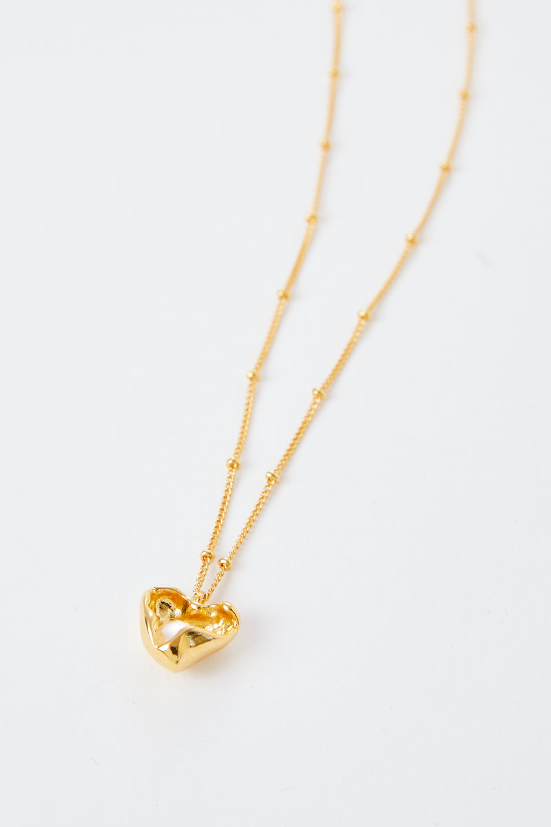 Elle Heart And Pearl Necklace