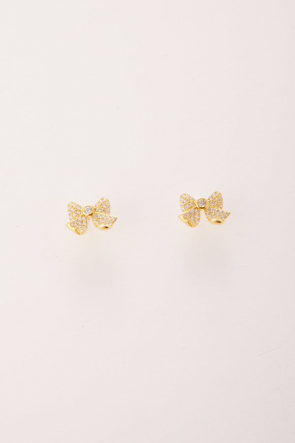 Jaclyn Cubic Zirconia Bow Studs With Center Stone
