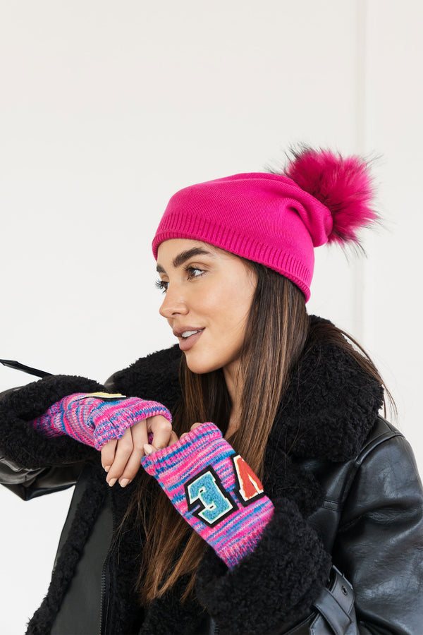 Evelyn Beanie With Faux Pom
