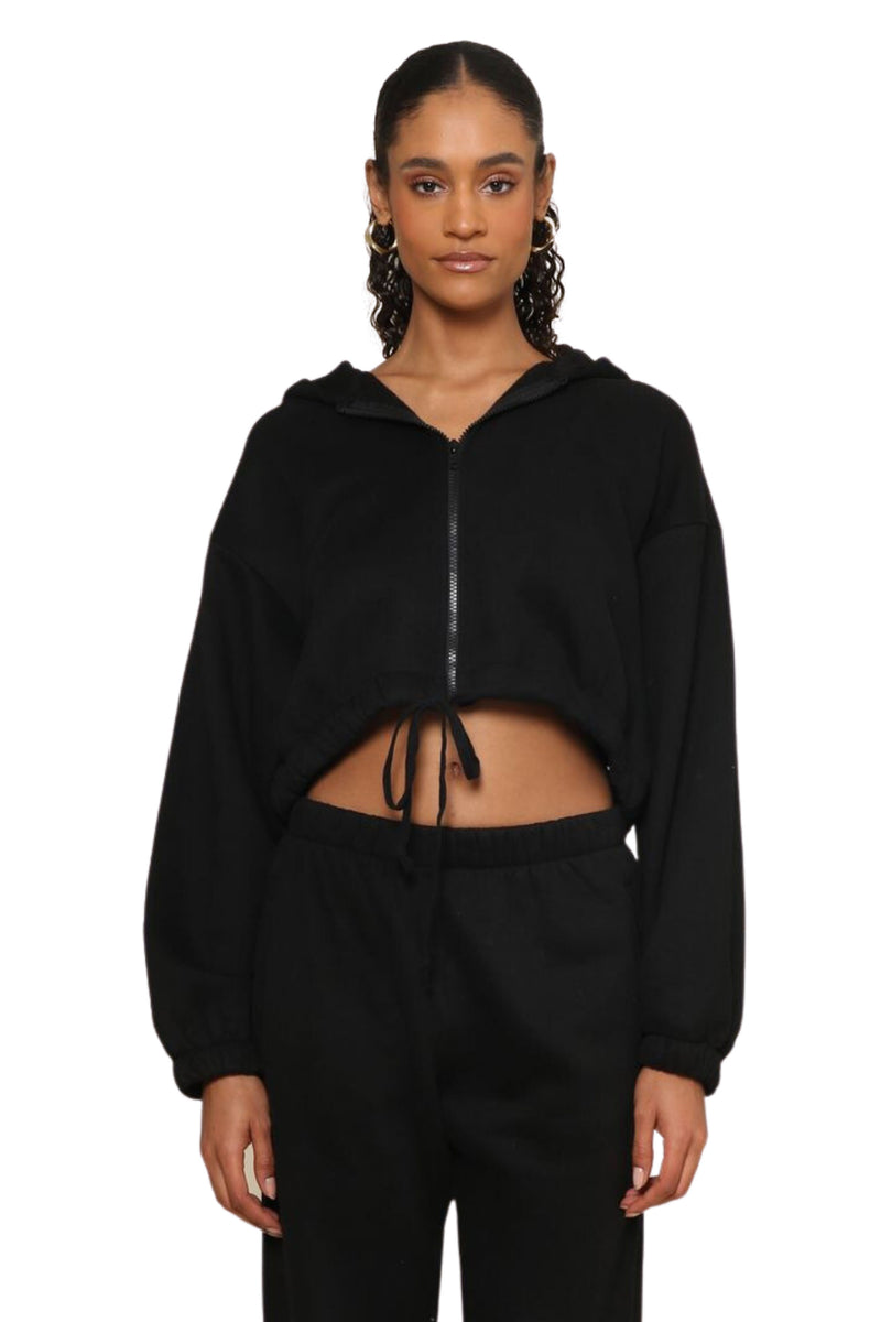 Cozy Nights Cropped Zip Up