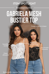 Gabriela Mesh Bustier Top
