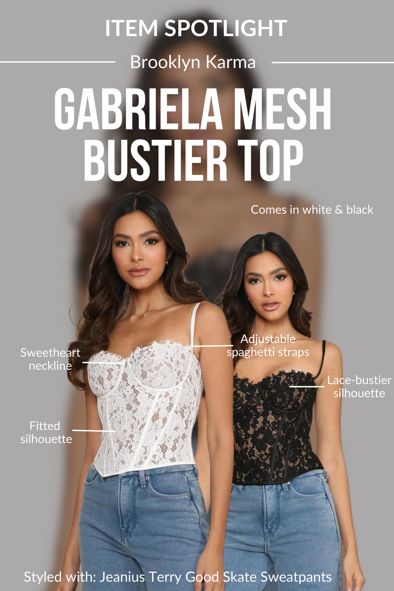 Gabriela Mesh Bustier Top