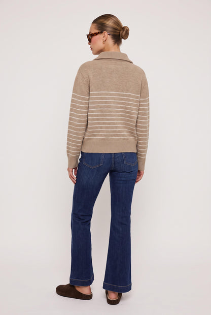 
model wearing Line Up 1/4 Zip Sweater posing Front View
