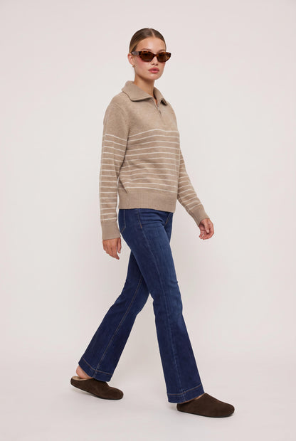 
model wearing Line Up 1/4 Zip Sweater posing Front View