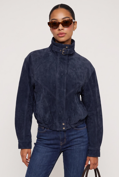 
model wearing Midnight Drift posing Front View