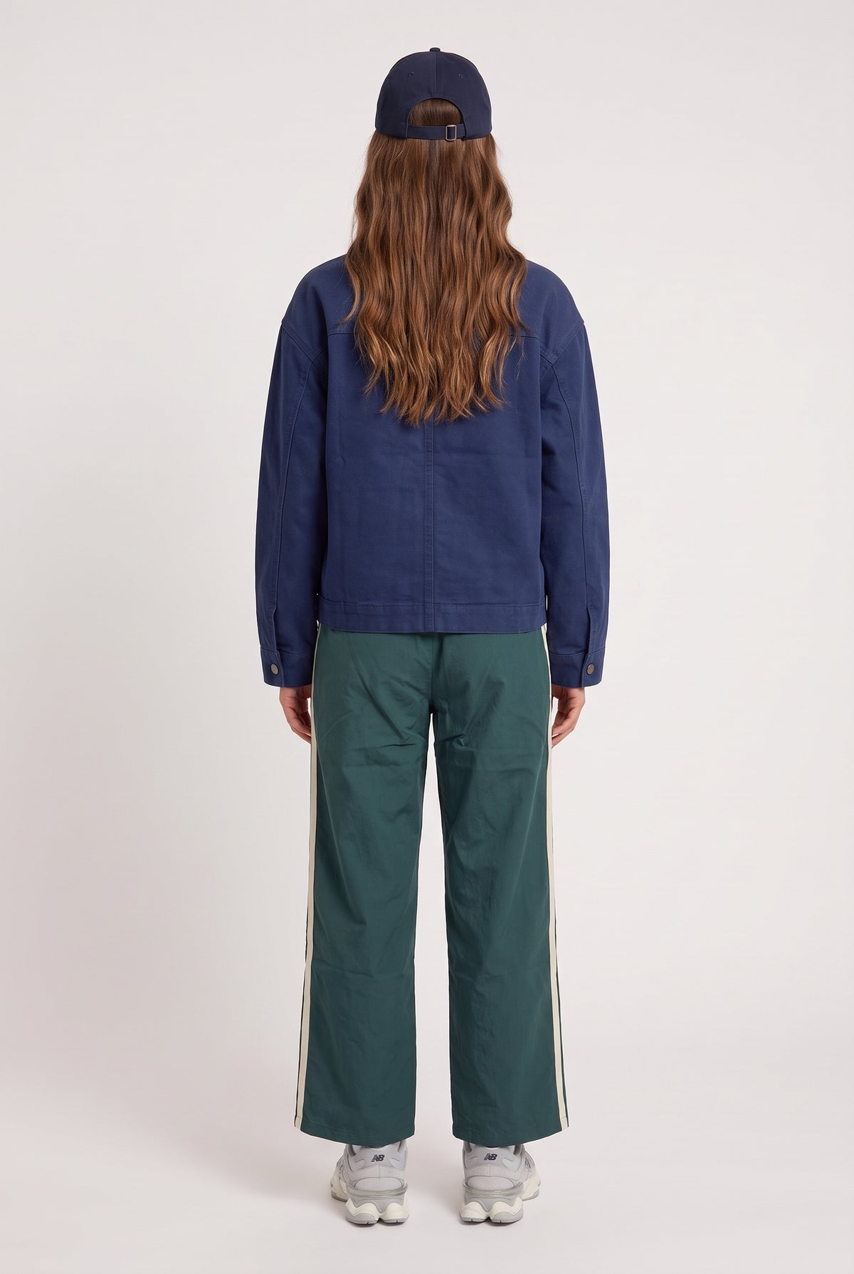 [GREEN] model wearing Downtown Track Pant posing Back View