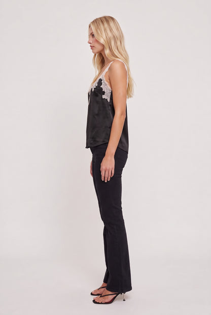 
model wearing Lauren Camisole posing Side View