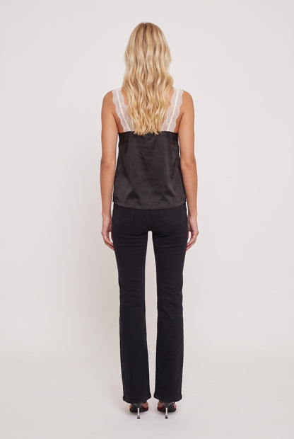 
model wearing Lauren Camisole posing Back View