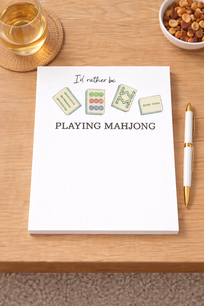I'd Rather Be Playing Mahjong Notepad