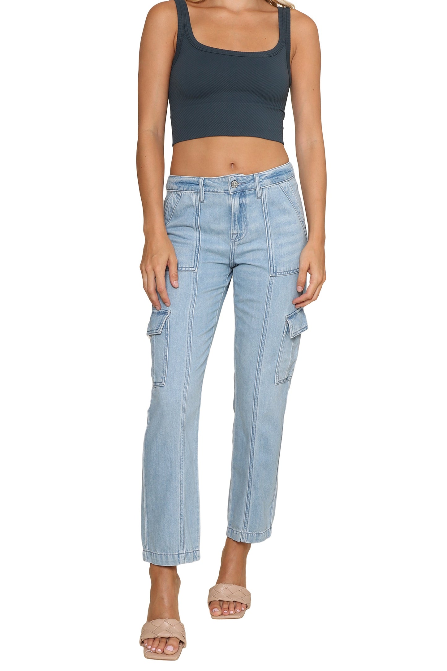 Chevron Ribbed Crop Top