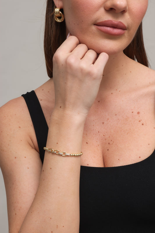 Odette Three Ring Ball Bracelet