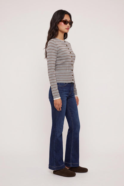 
model wearing Cammi Cardi posing Front View
