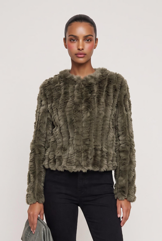 
model wearing Rosa Jacket posing Front View