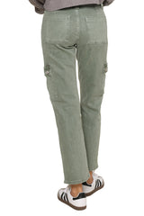 Mid Rise Straight Cargo Jeans