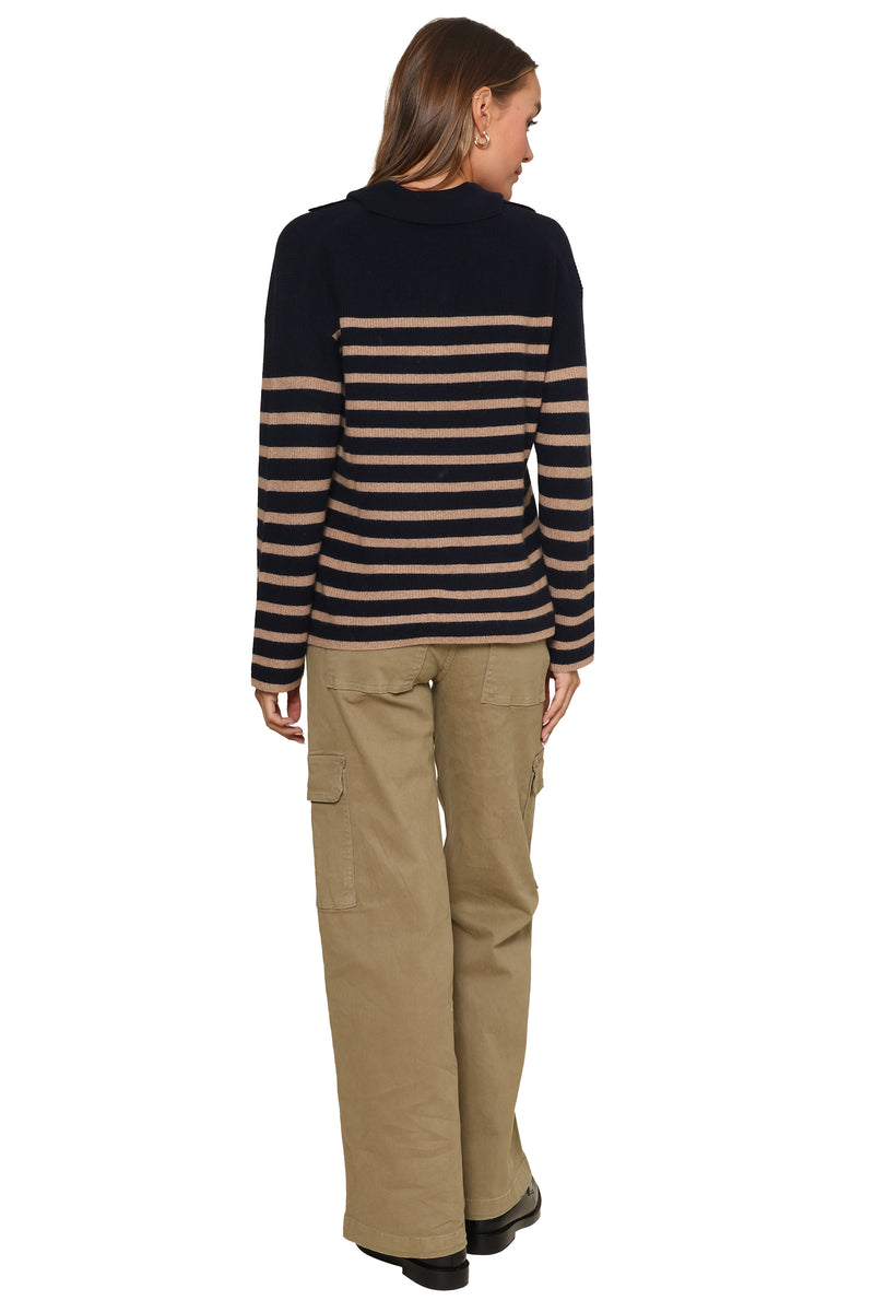 Harris Camel Stripe Sweater