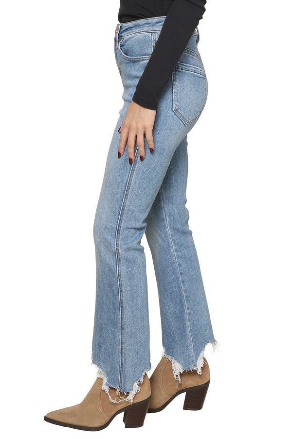 Moscato High Rise Crop Flare Jeans