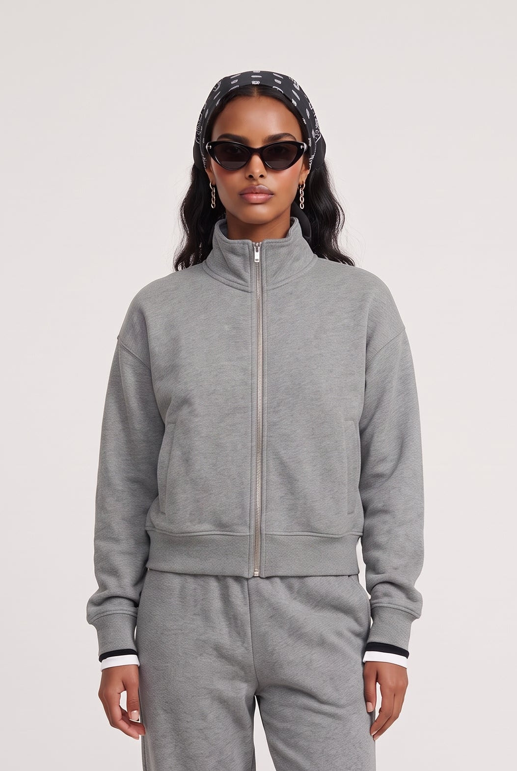 
model wearing Everyday Sweatpant posing Front View
