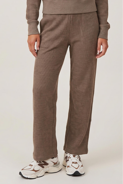 
model wearing Fireside Waffle Wide Leg posing Front View