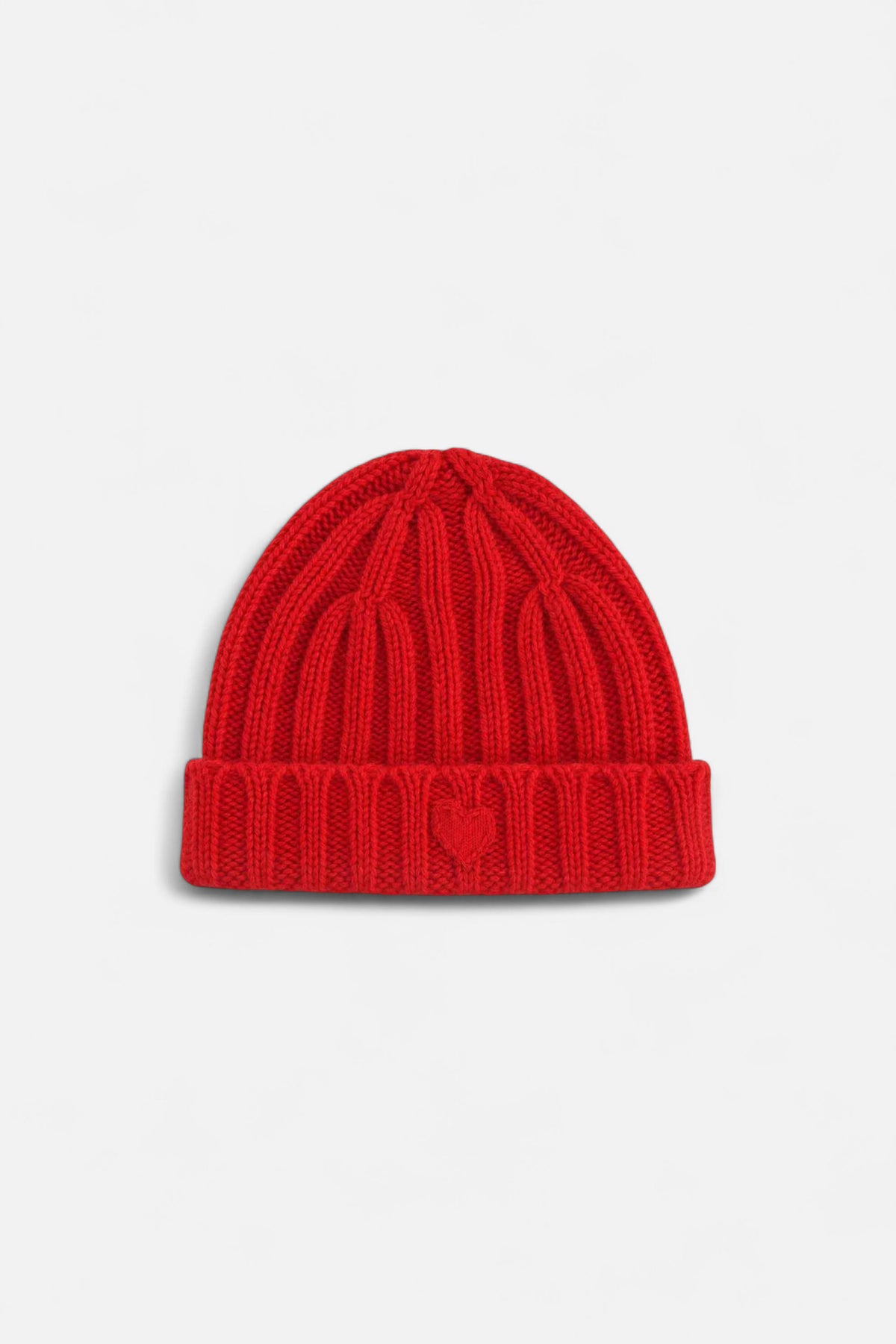 [Red] Cashmere Beanie Flat Lay