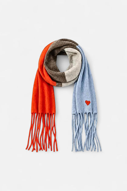 
Cashmere Color Block Scarf Flat Lay