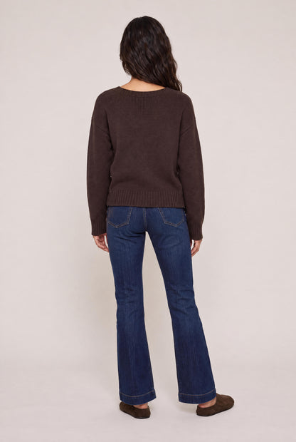 
model wearing Saturday Cashmere Sweater posing Front View