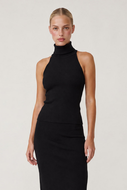 
model wearing After Hours Top posing Front View
