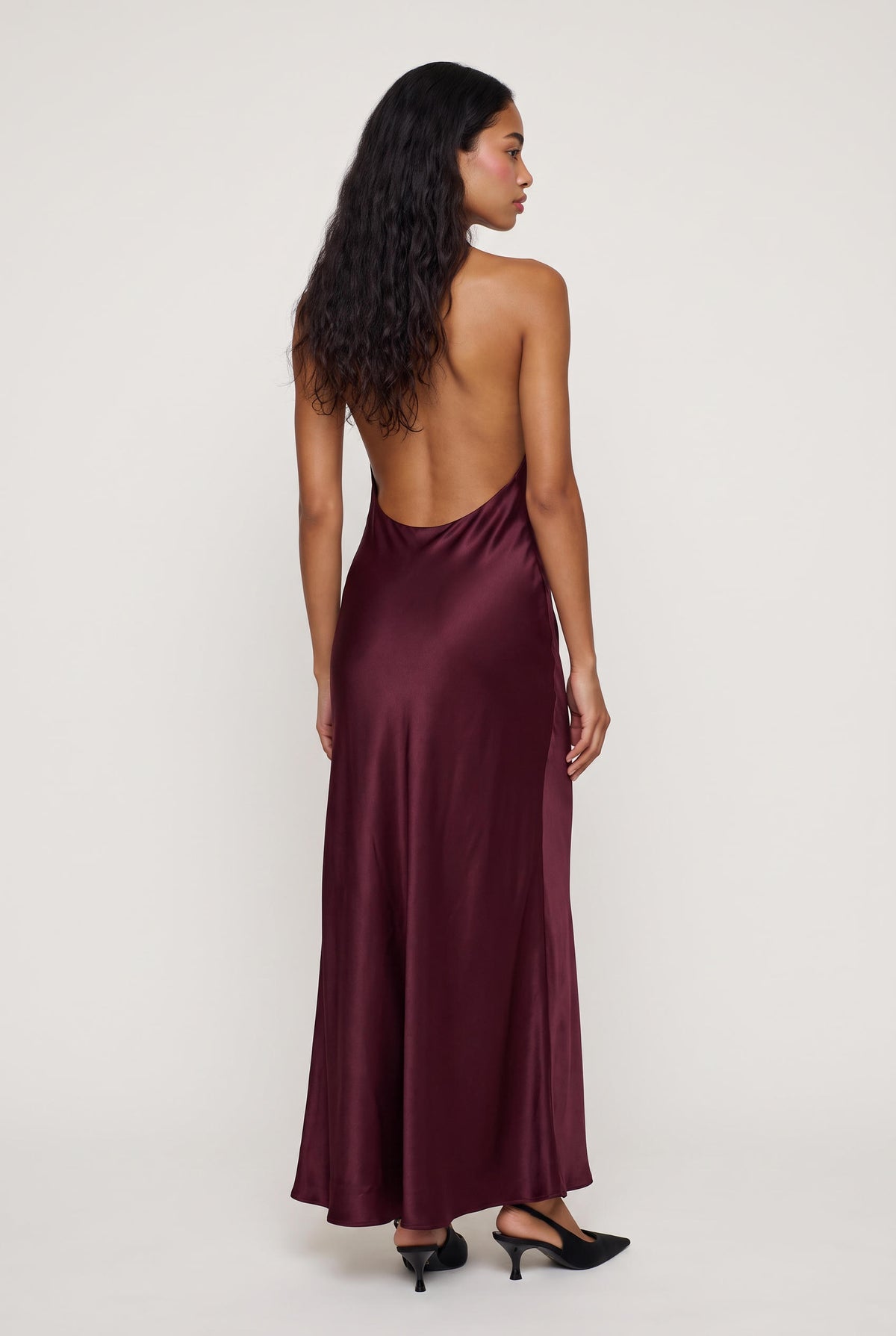 [PLUM] model wearing Bare Maxi Dress posing Front View