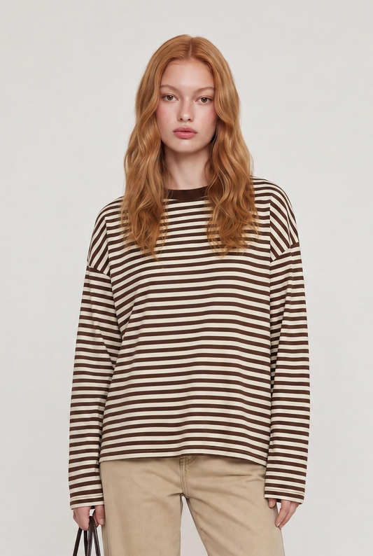 
model wearing Bloom Long Sleeve posing Front View