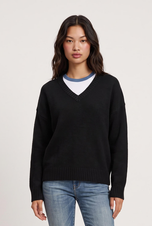 
model wearing Dolce V Knit posing Front View