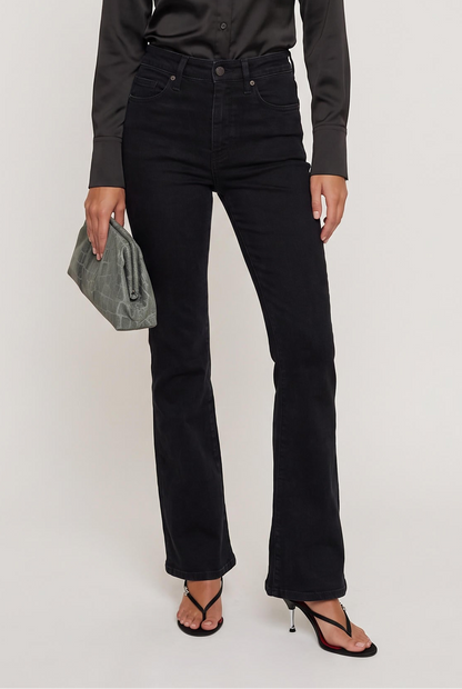 
model wearing High Rise Tummy Tuck Flare posing Front View