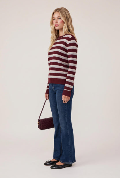 
model wearing Mid Rise Flare Dark posing Front View