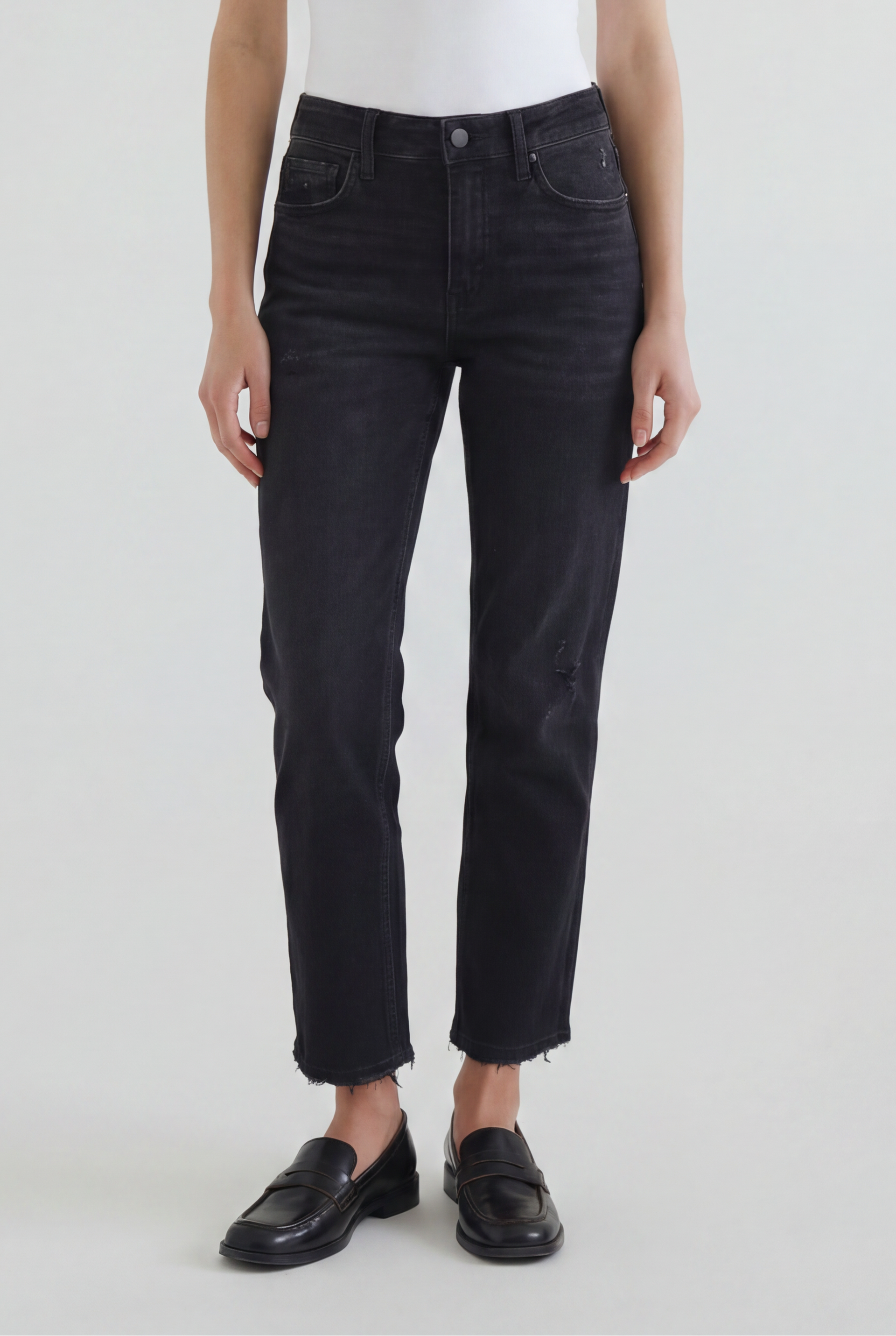 Mid Rise Ankle Straight