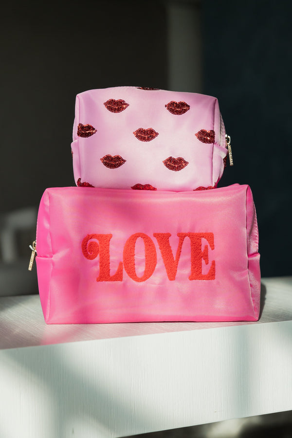 Cara Large Love Cosmetic Pouch
