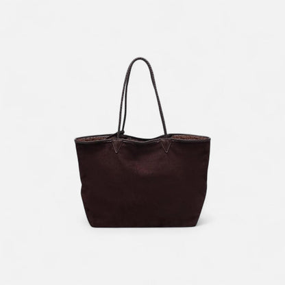 
Reversible Suede Tote Flat Lay
