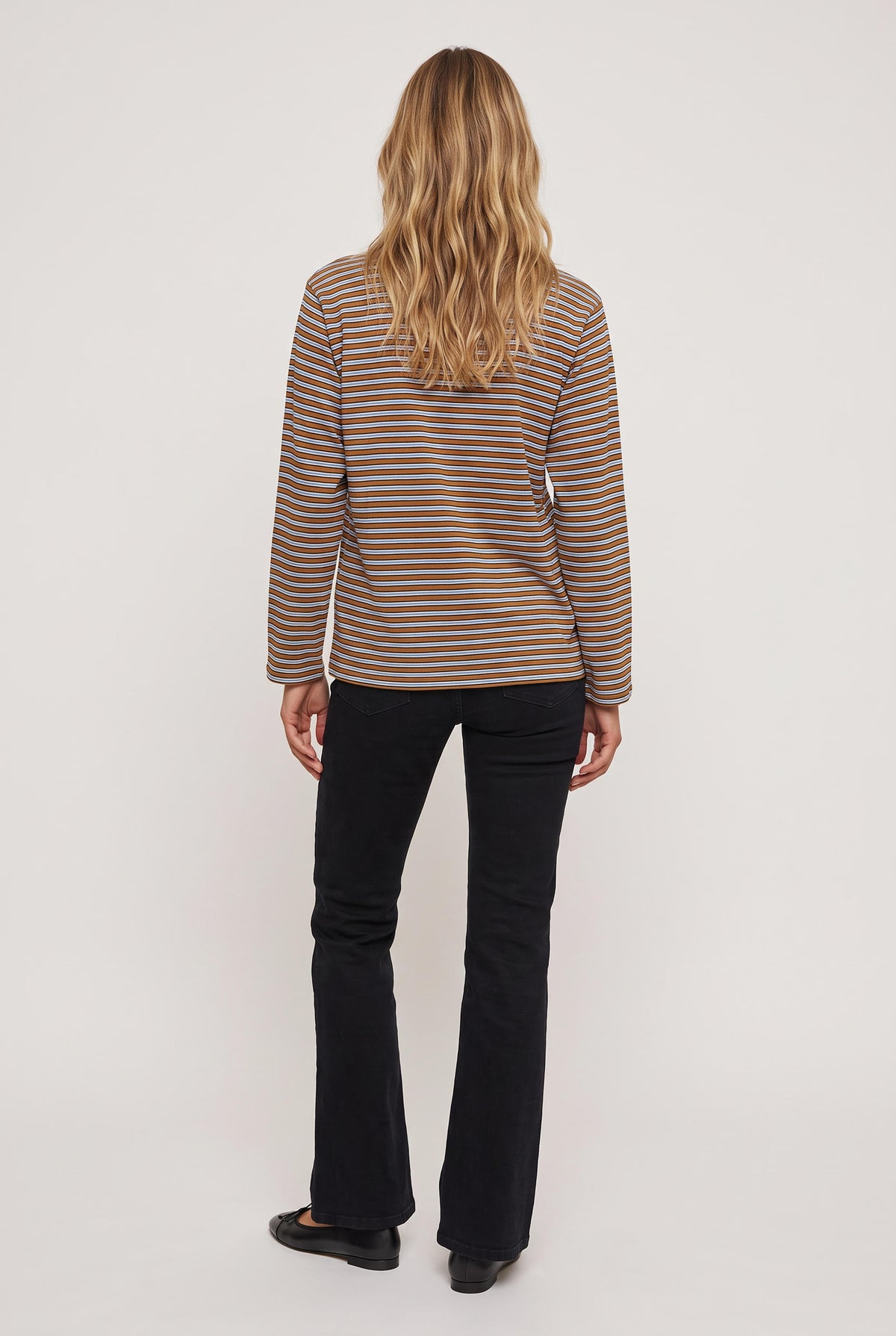 
model wearing Stripe Vincent Lione posing Front View
