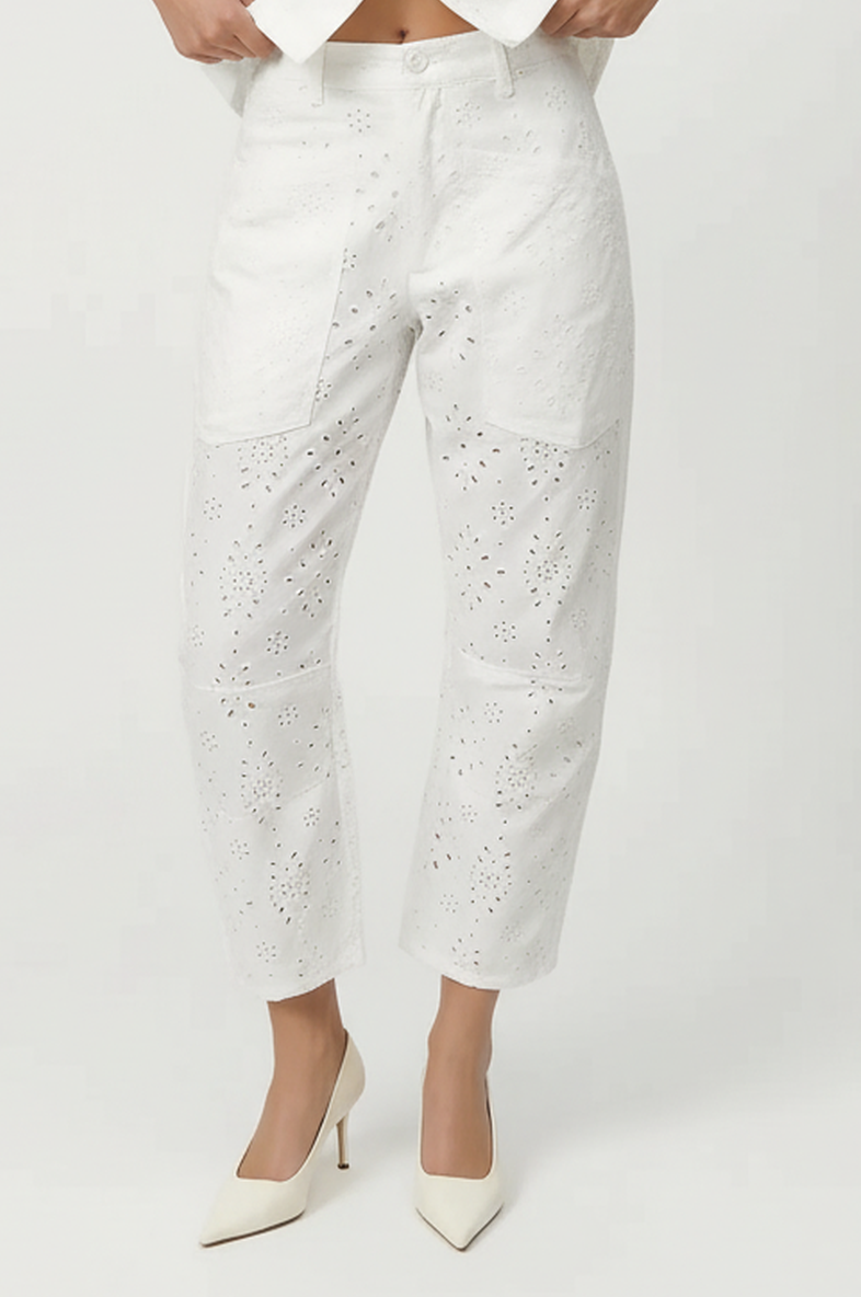 Paris Eyelet Barrel Pant