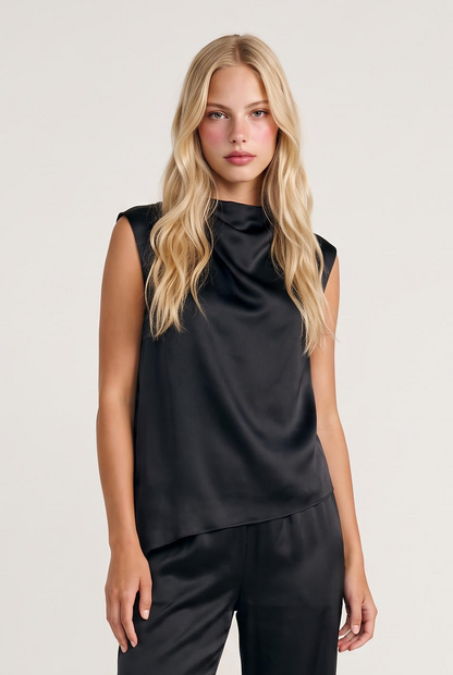 
model wearing Adina Top posing Front View