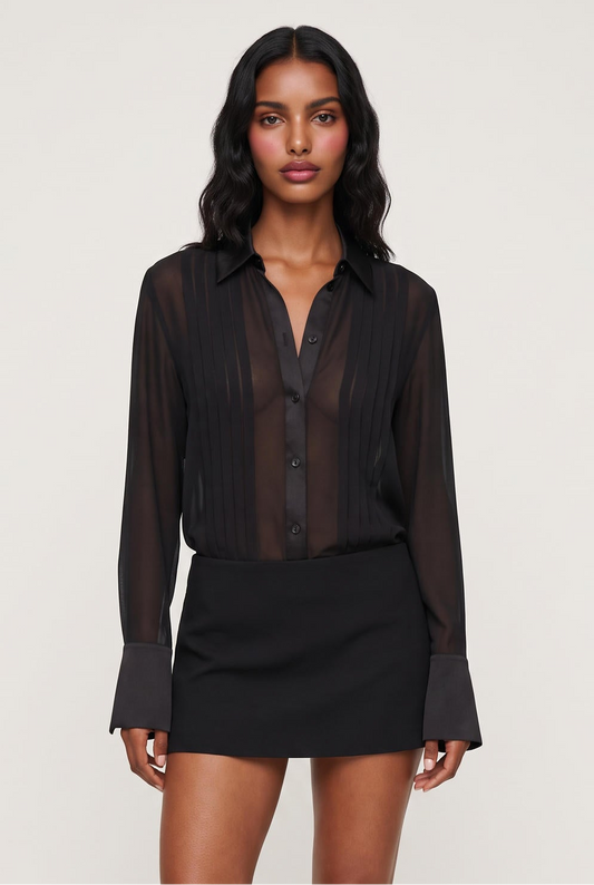 
model wearing Rixanne Dress posing Front View