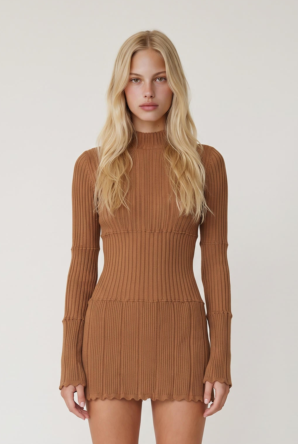 
model wearing The Amara Dress posing Front View
