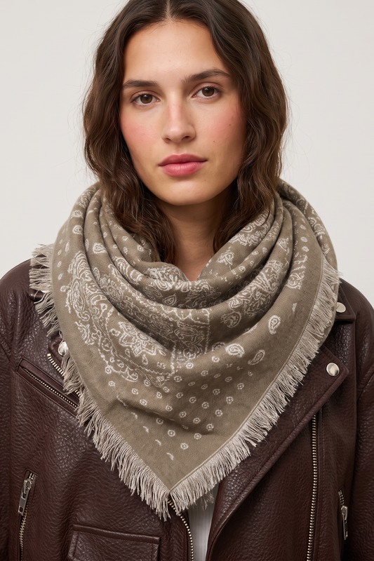 
Baily Bandana Scarf W Fringe