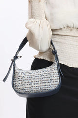 Rhoda Denim Tweed Shoulder Bag