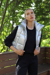Shaun Metallic Puffer Vest