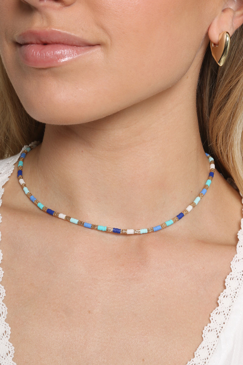 Aria Beaded Disc Necklace