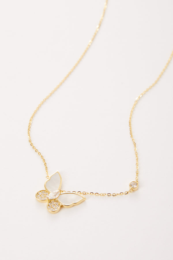 Orie Butterfly Necklace With Cubic Zirconia