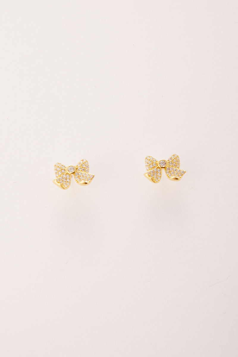 Jaclyn Cubic Zirconia Bow Studs With Center Stone