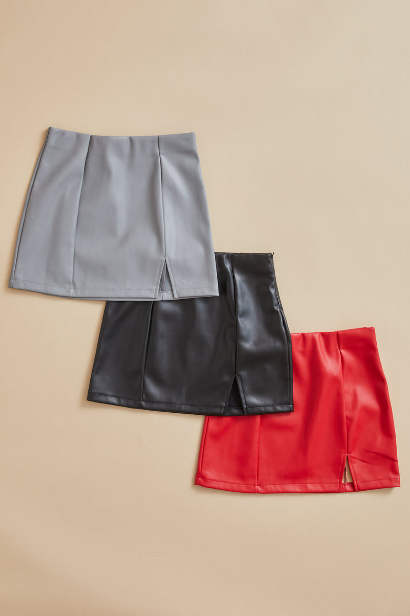 Miles Vegan Leather Skirt