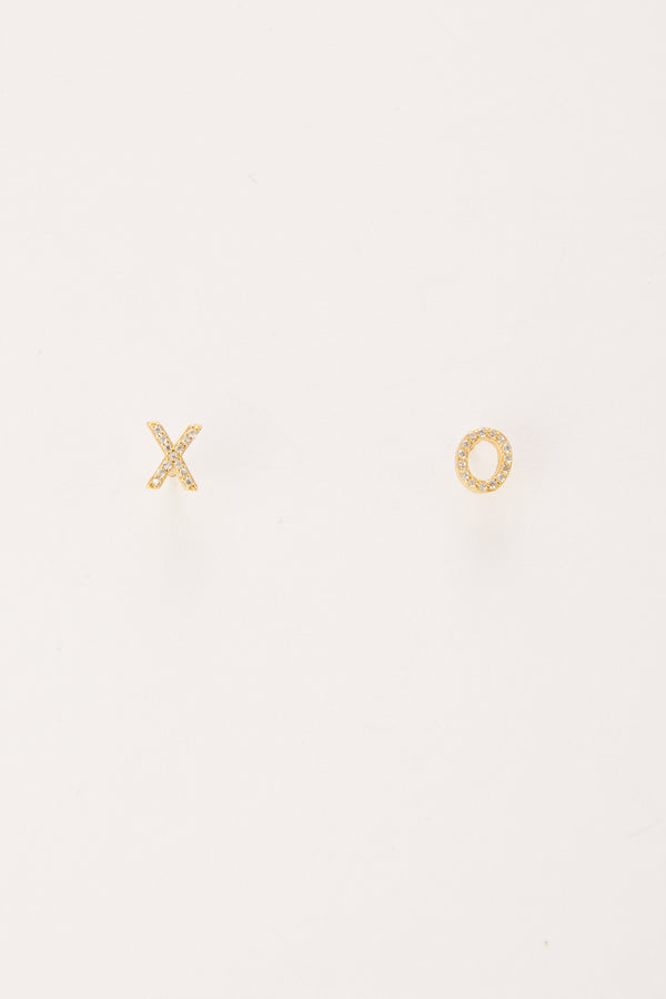 Xo Cubic Zirconia Stud Earrings